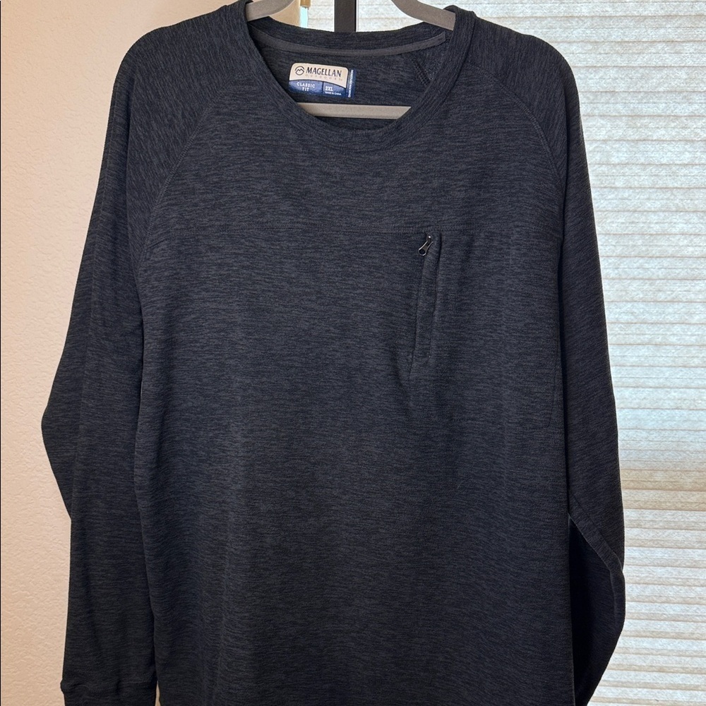 Magellan Outdoors Men's Charcoal Long Sleeve Tee Size 2XL